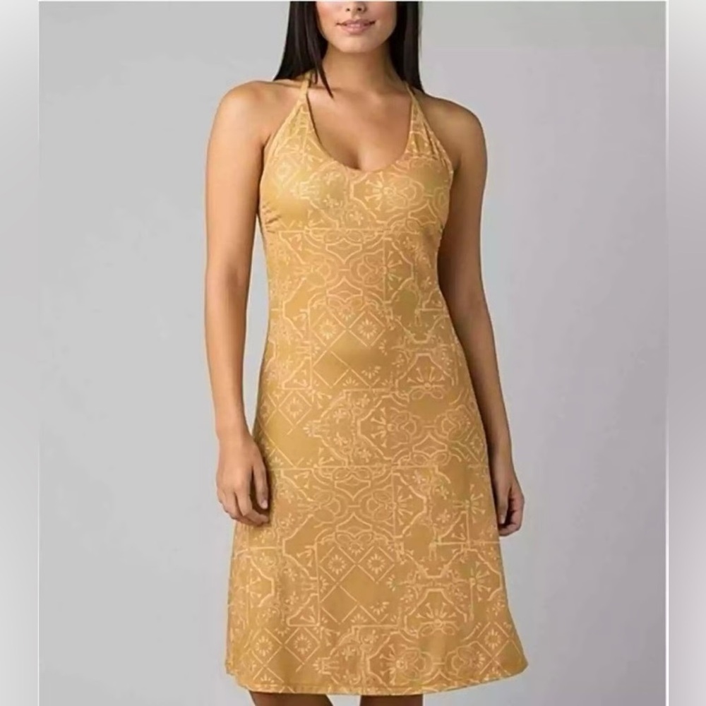 Prana Mustard Yellow Halter Top